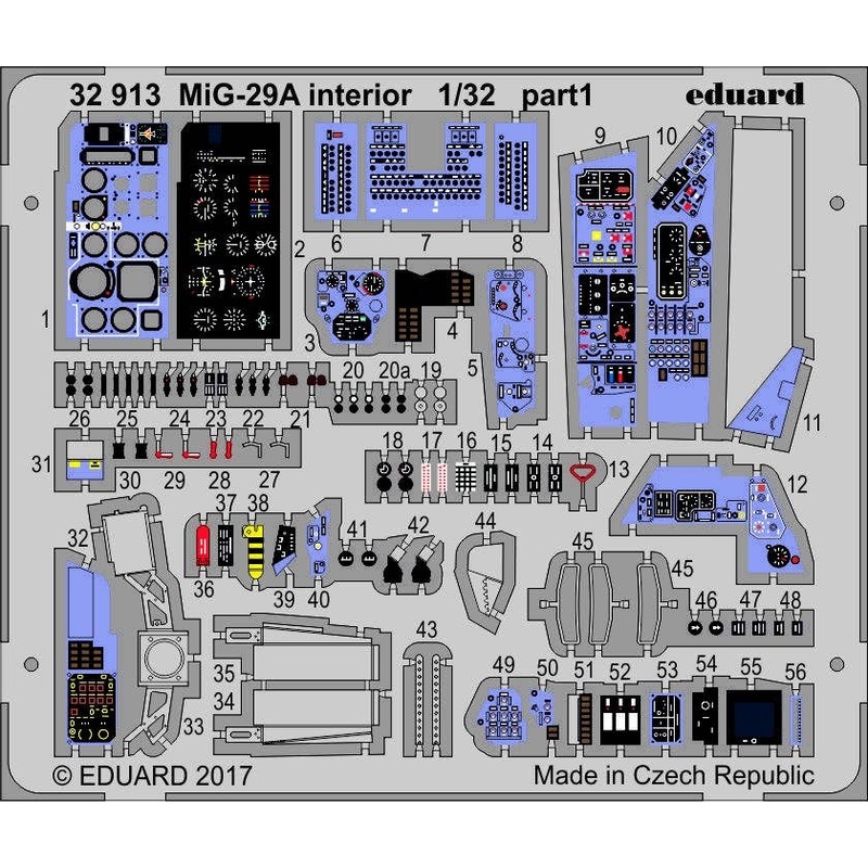 1/32 MiG-29A Interior Photo-Etched Parts (for Trumpeter)