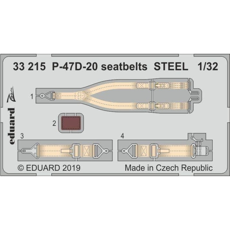1/32 P-47D-20 Seatbelts Steel (for Trumpeter)
