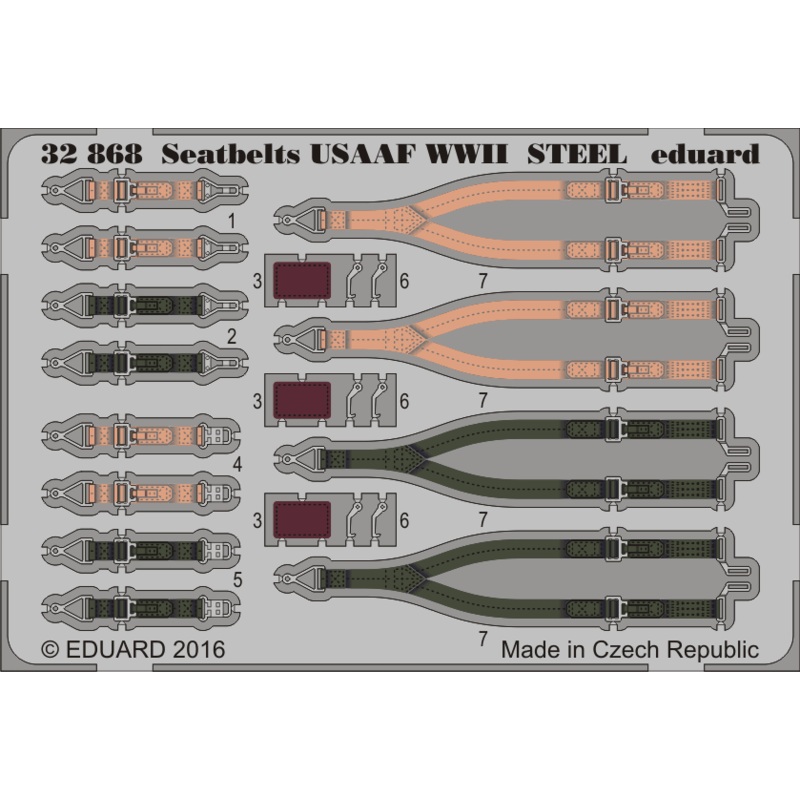1/32 Seatbelts USAAF WWII Steel