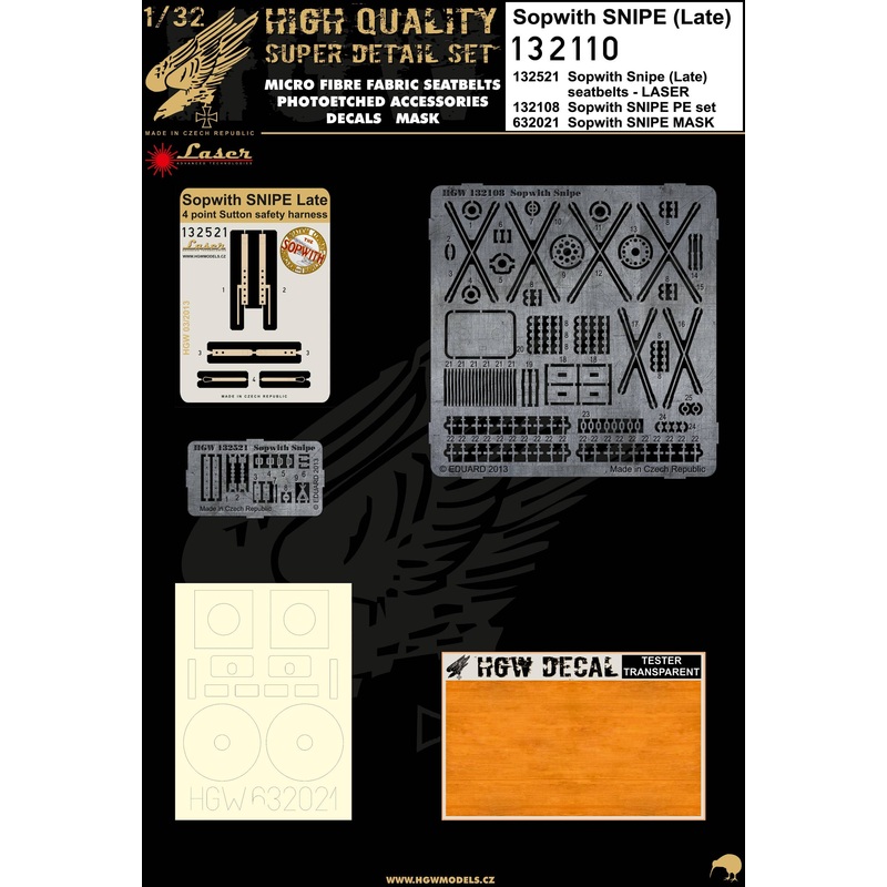 1/32 Sopwith SNIPE (Late) Super Detail Set (for Wingnut Wings)