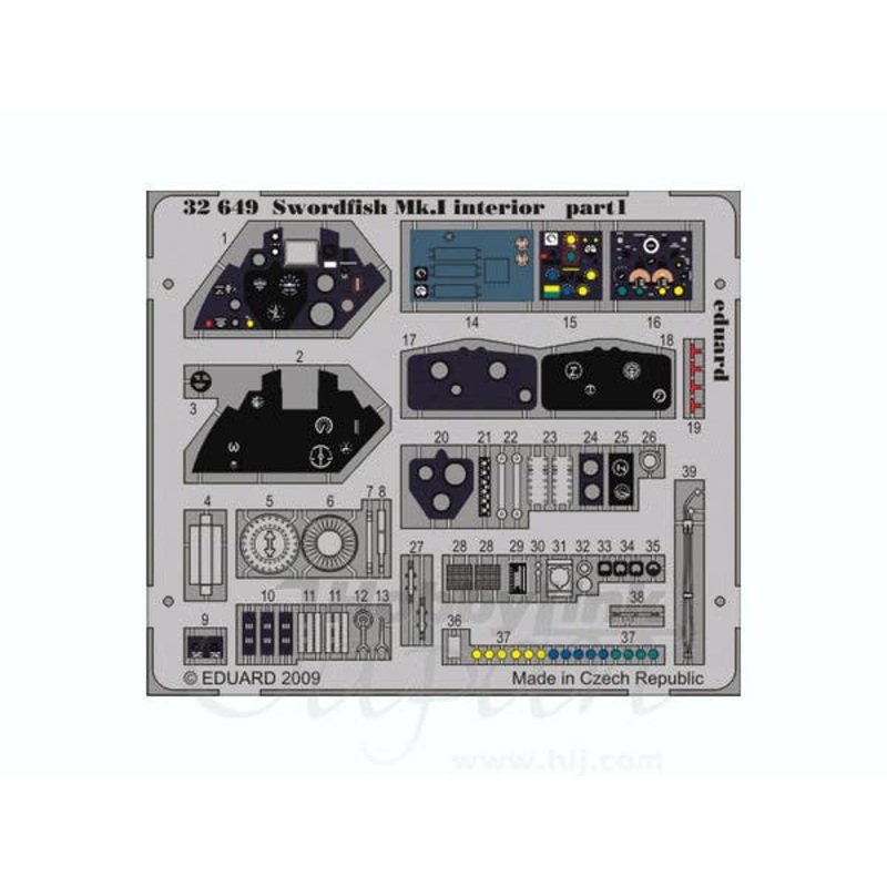 1/32 Swordfish Mk.I Interior PE Set S.A. (for Trumpeter)