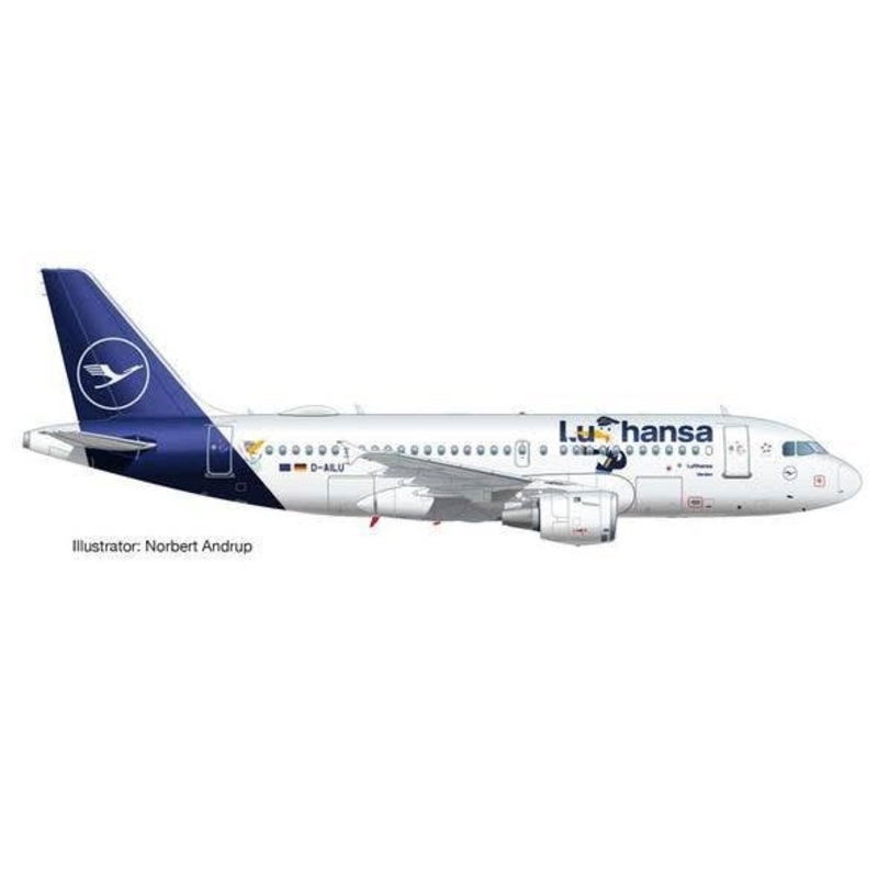 1/200 (Snap-Fit) A319 Lufthansa Lu D-AILU Verden