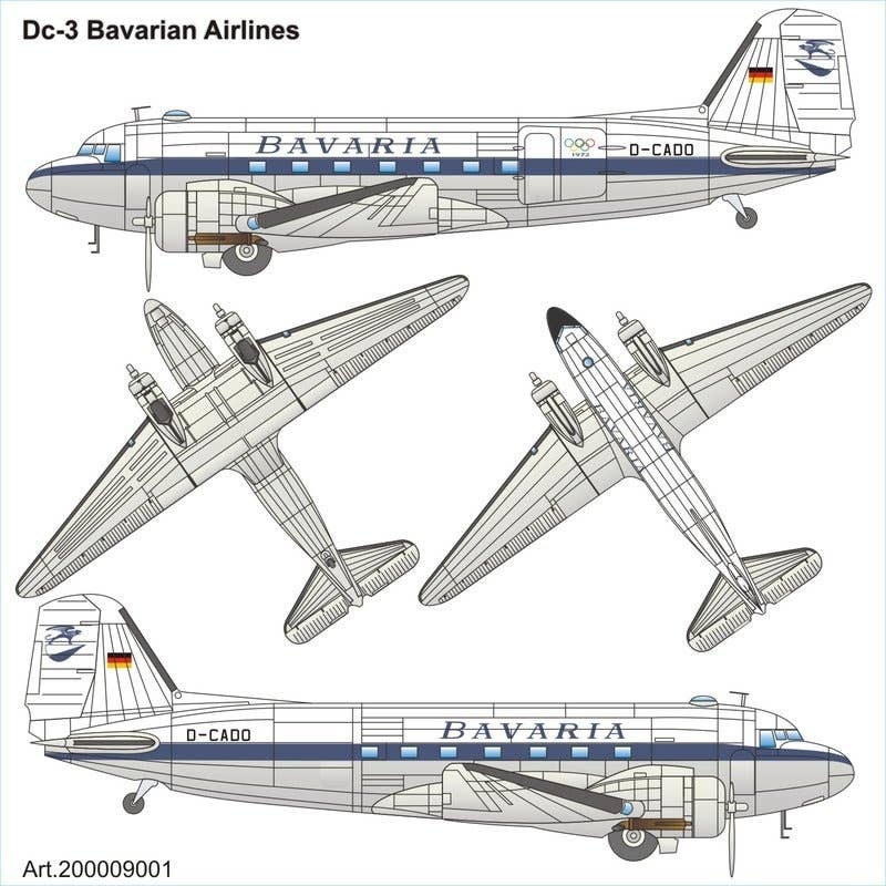 1/87 Douglas C-47 Bavaria Airlines