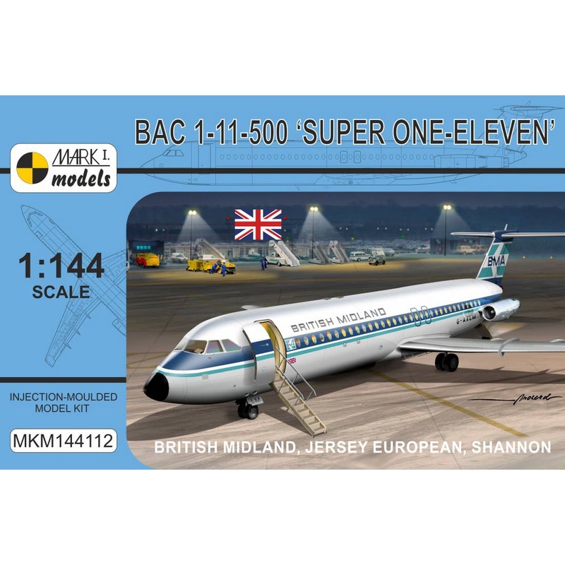 1/144 BAC 1-11-500 `British Midland, Jersey European, Sh