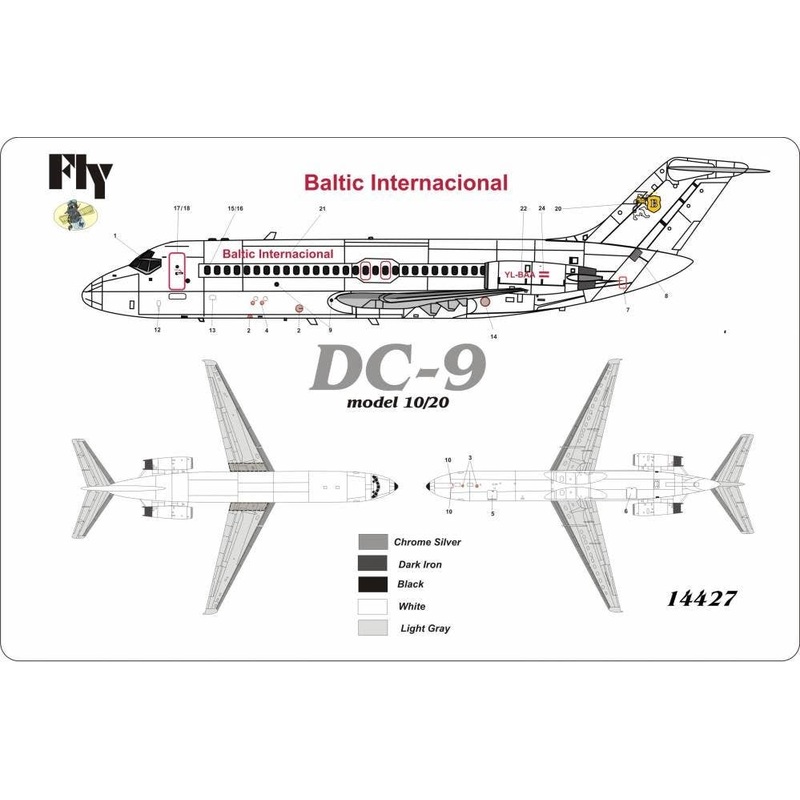 1/144 DC-9 Model 10-40 Baltic Internacional
