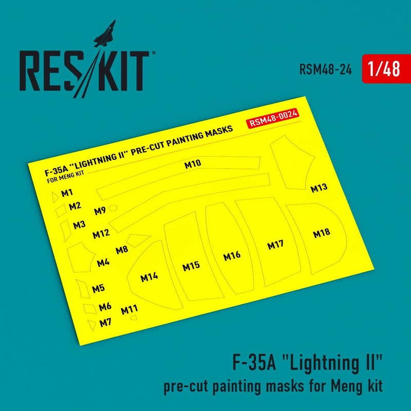 1/72 F-35A Lightning II pre-cut painting masks for Meng kit