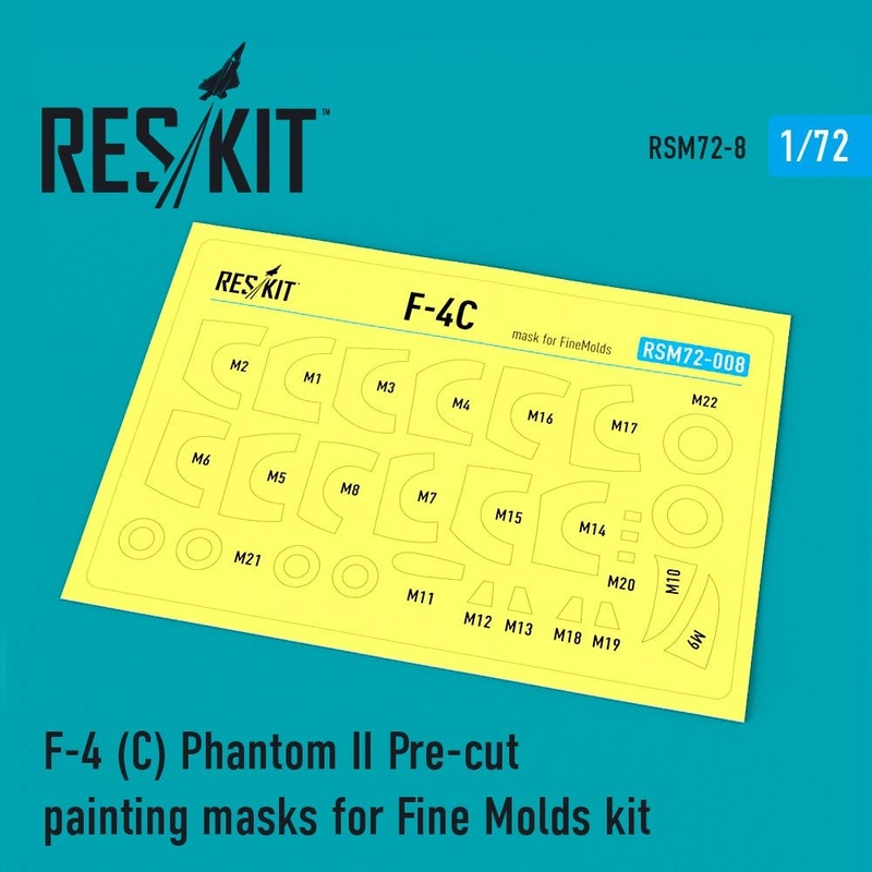 1/72 F-4 (C) Phantom II Pre-cut painting masks for Fine Molds kit