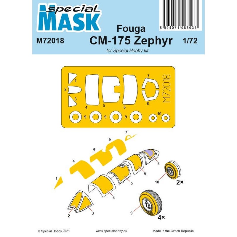 1/72 Fouga CM-175 Zephyr  Mask
