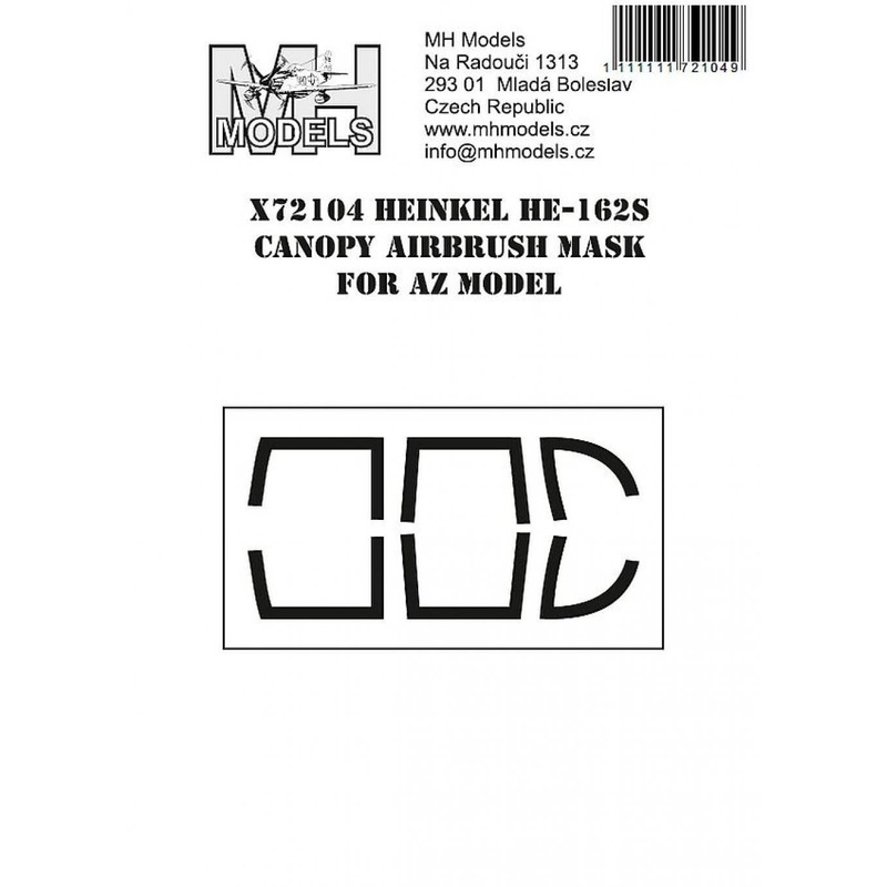 1/72 He 162S canopy airbrush mask for AZ model