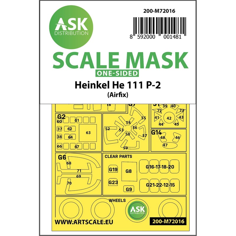 1/72 Heinkel He 111P-2 one-sided for Airfix