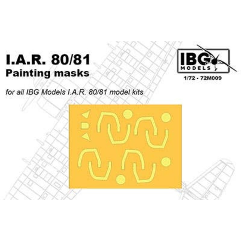 1/72 I.A.R. 80/81 Painting Masks (For All lBG Models I.A.R. 80/81 Model Kits)
