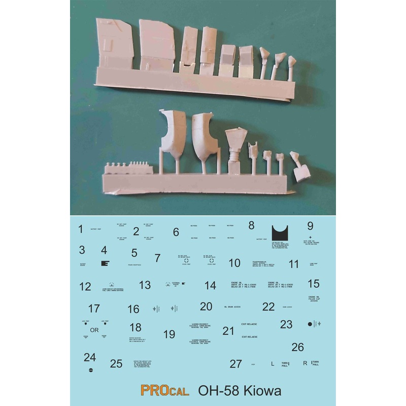 1/72 OH-58 Kiowa Upgrade Parts Set