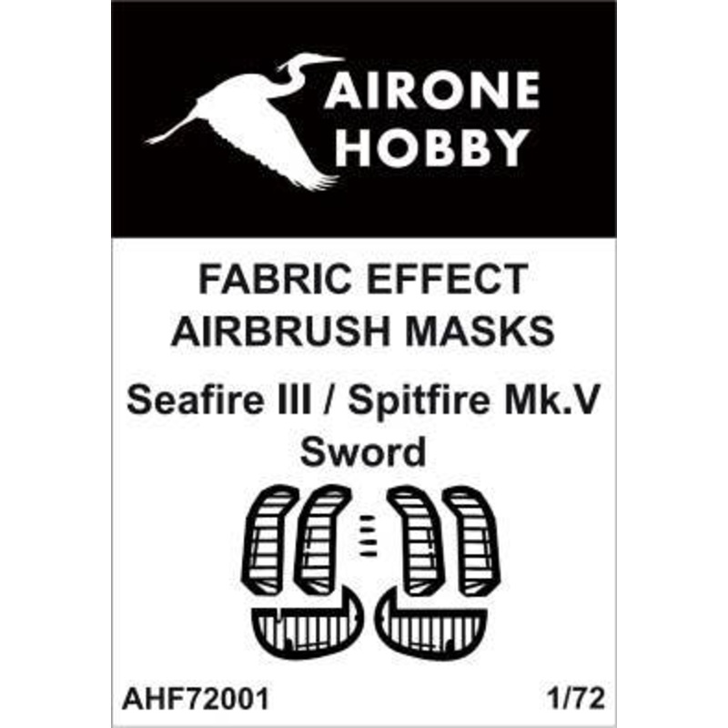 1/72 Seafire Mk.III, Spitfire Mk.V Fabric Effect Airbrush Mask (for Sword)