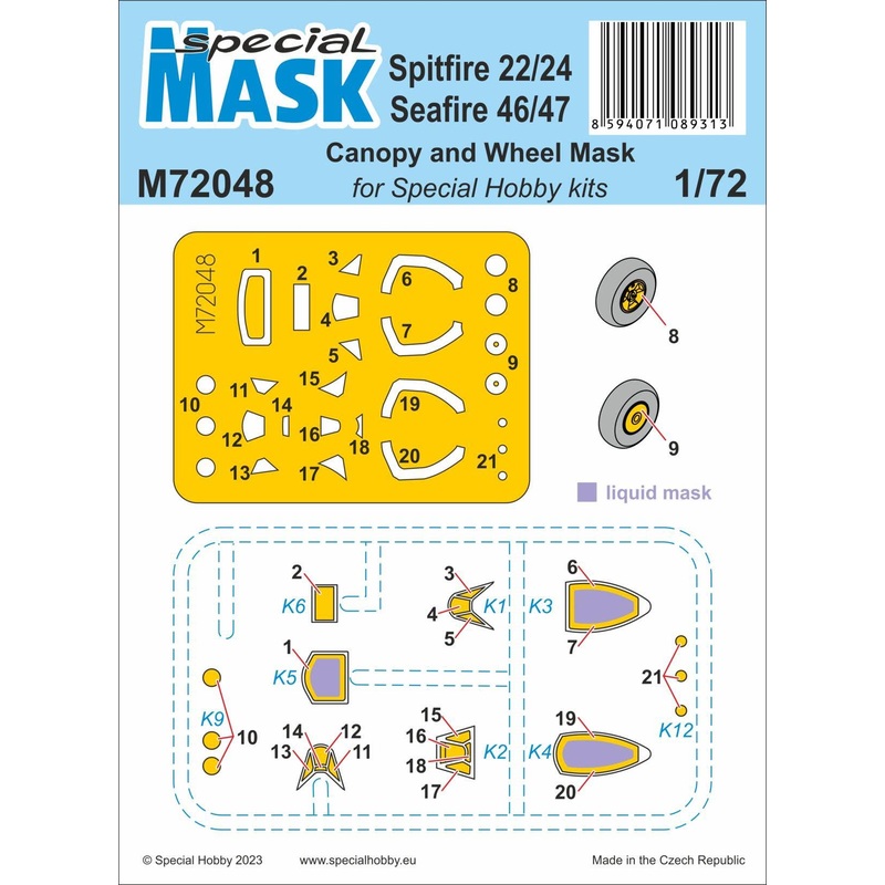 1/72 Spitfire Mk.22/24 and Seafire Mk.46/47 MASK