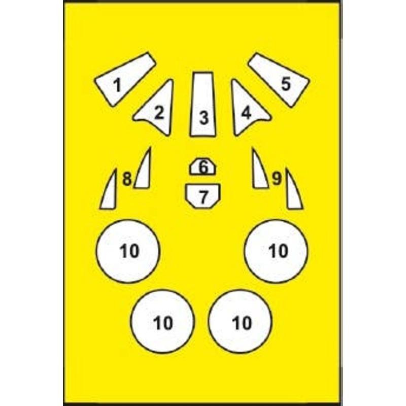 1/72 A5M2b Claude (late version) painting mask "yellow kabuki paper" (for Clear Prop!)