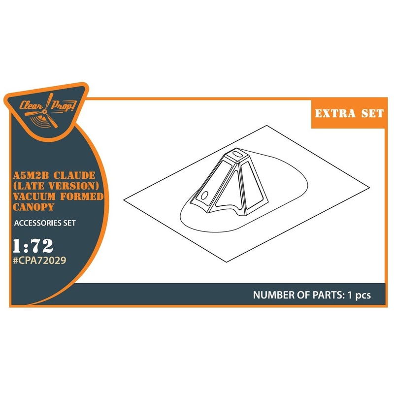 1/72 A5M2b Claude (Late Version) Vacuum Formed Canopy (for Clear Prop!)