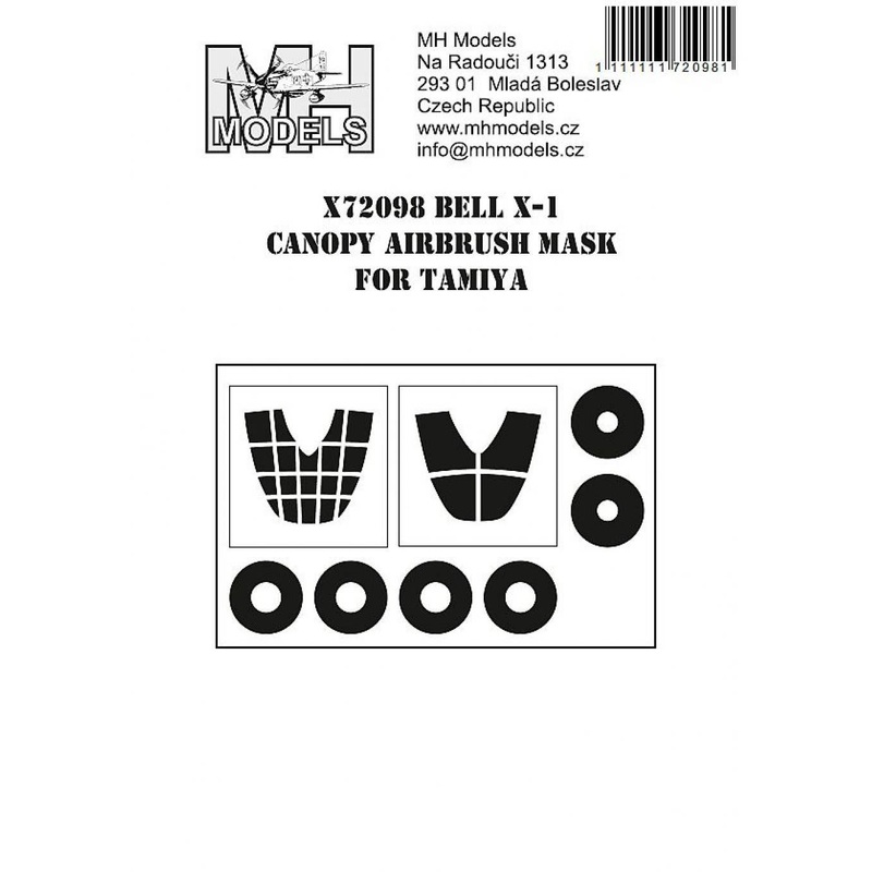 1/72 Bell X-1 canopy airbrush mask for Tamiya
