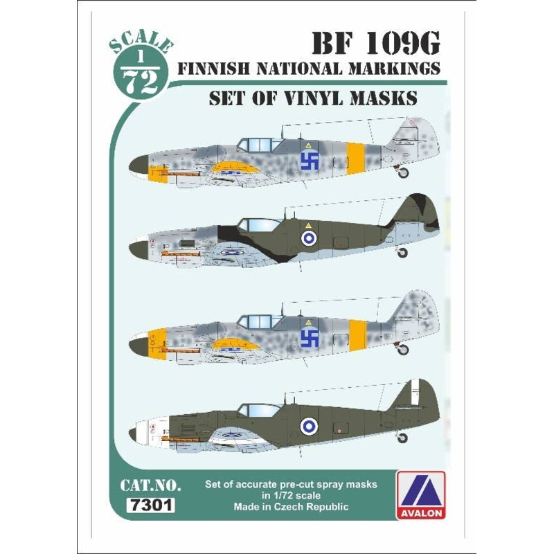 1/72 Bf109 Finnish National Markings Set of Vinyl Masks