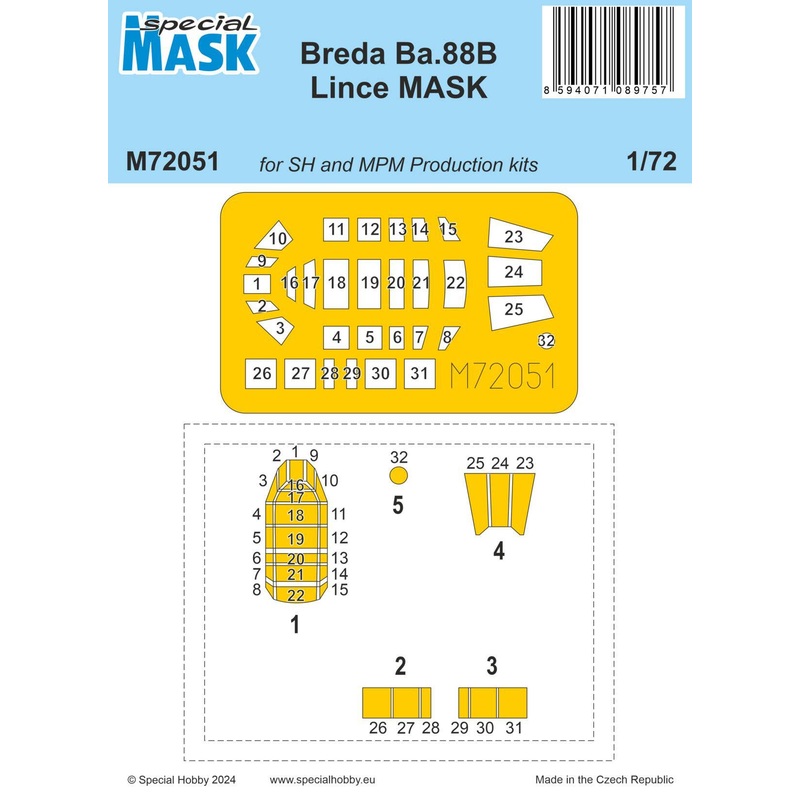 1/72 Breda Ba.88B Lince MASK