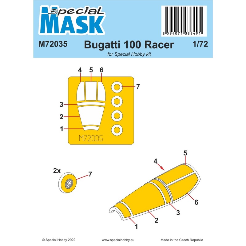 1/72 Bugatti 100 Racer MASK (for Special Hobby)