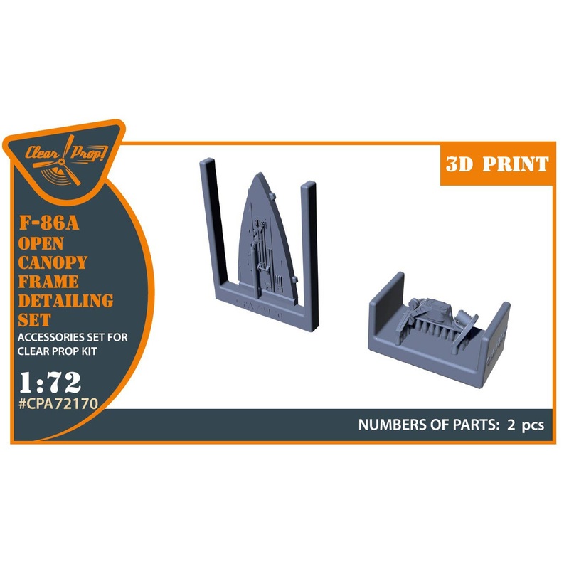 1/72 F-86A open canopy frame detailing set for CP kits