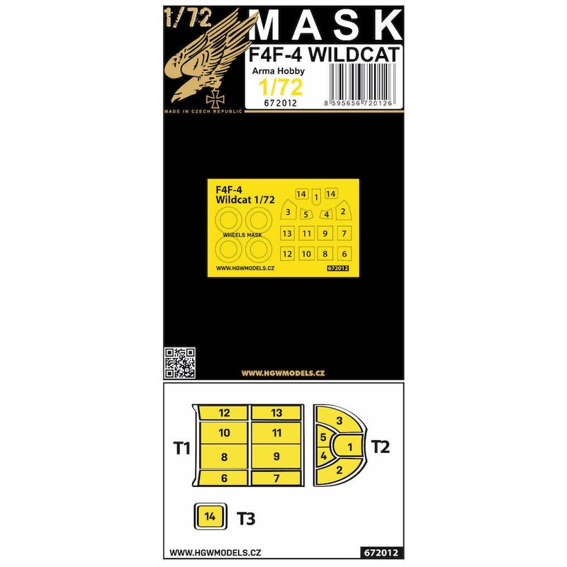 1/72 F4F-4 Wildcat paint mask (for Arma Hobby)