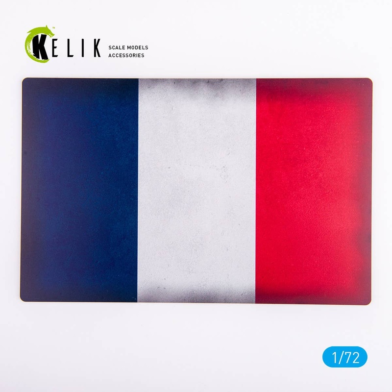 1/72 France Flag - Base - Acrylic 3 mm (280 x 180 mm) (170 g)