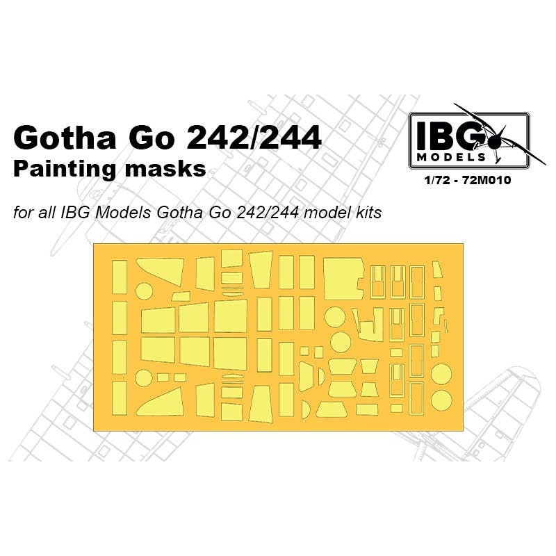 1/72 Gotha Go 242/244 Painting masks for all IBG Models Gotha Go 242/244 model kits (72M010)