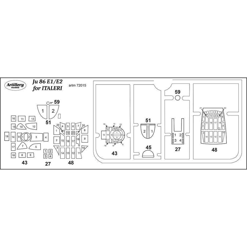 Ju 86E1/E2 MASK, for Italeri