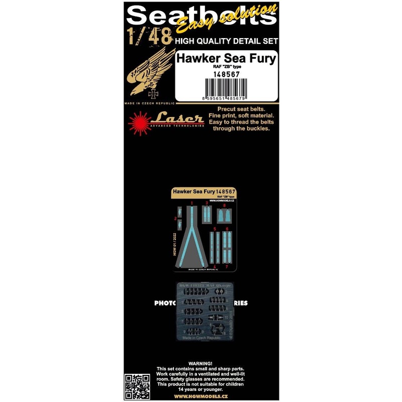1/48 Hawker Sea Fury - RAF ZB type microfiber seat belt