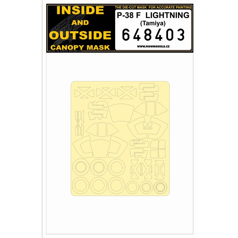 1/48 P-38F Lightning Canopy Mask (for Tamiya)