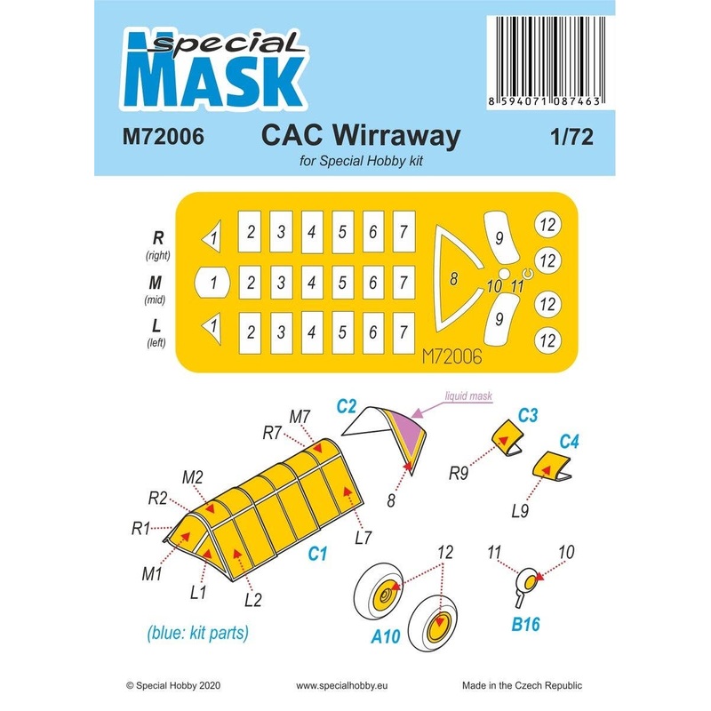 1/72 CAC Wirraway Mask for Special Hobby