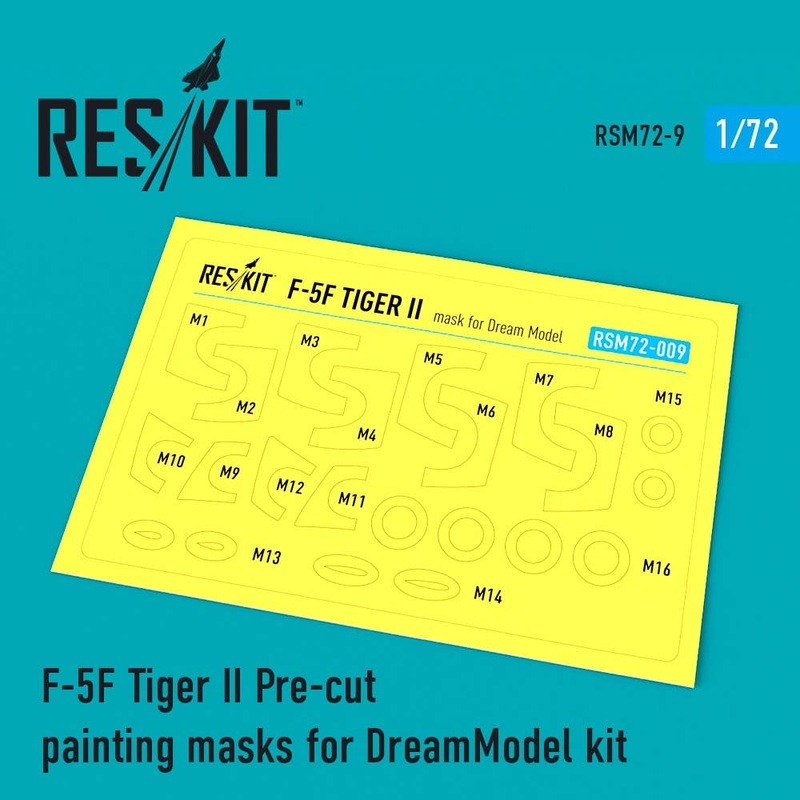 1/72 F-5F Tiger II Pre-cut painting masks for DreamModel kit