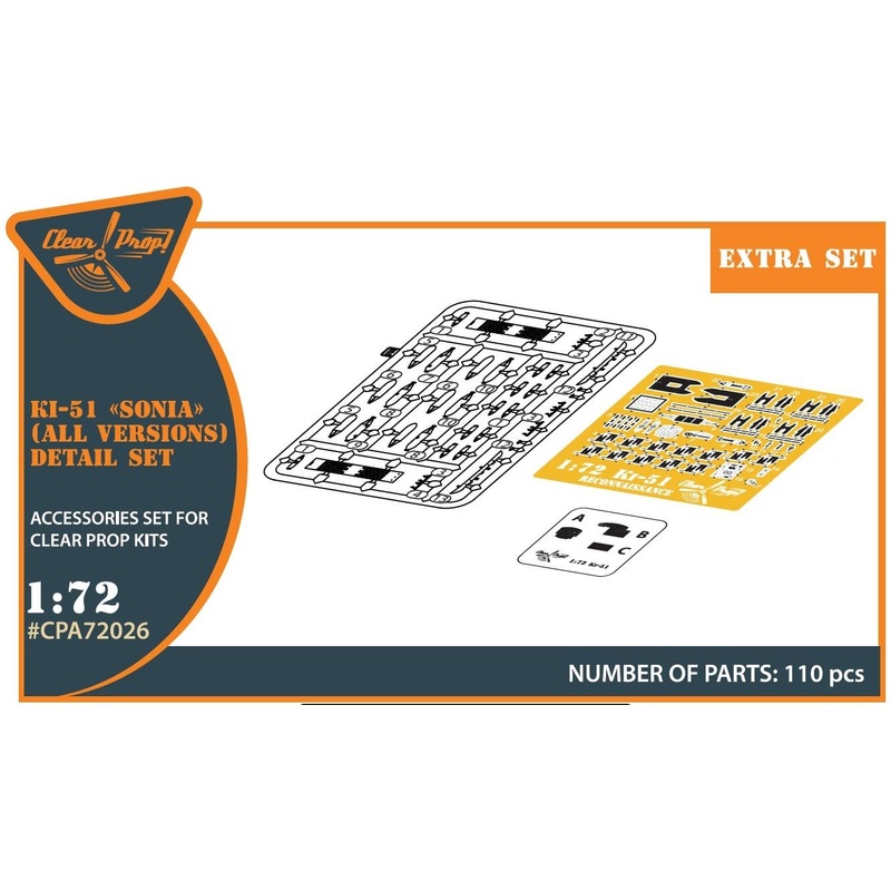 1/72 Ki-51 Sonia Detail Set (All Versions) (for Clear Prop!)