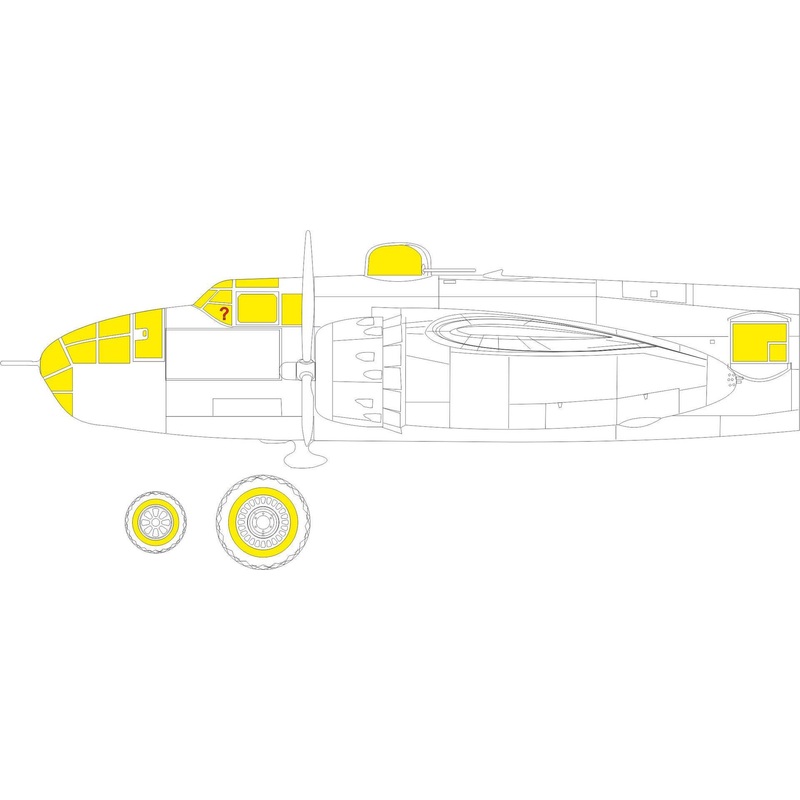 1/48 B-25J glazed nose TFace for HKM