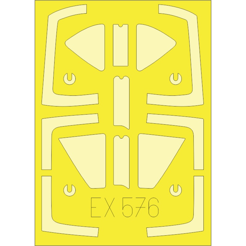1/48 Harrier T.2/T.4/T.8 Paint Masking Sticker (for Kinetic)