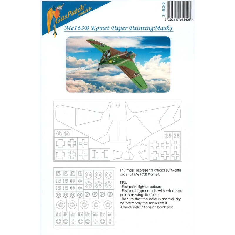 1/48 Me163B Komet Special Paper Painting Mask Seal
