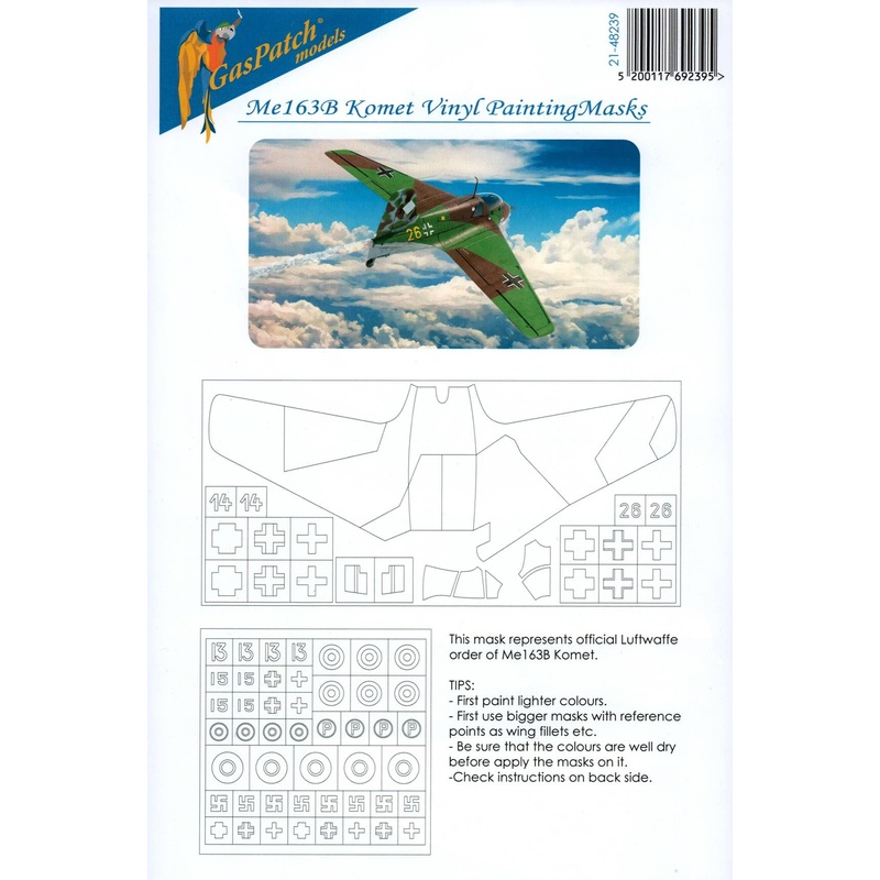 1/48 Me163B Komet Vinyl painting Mask Seal
