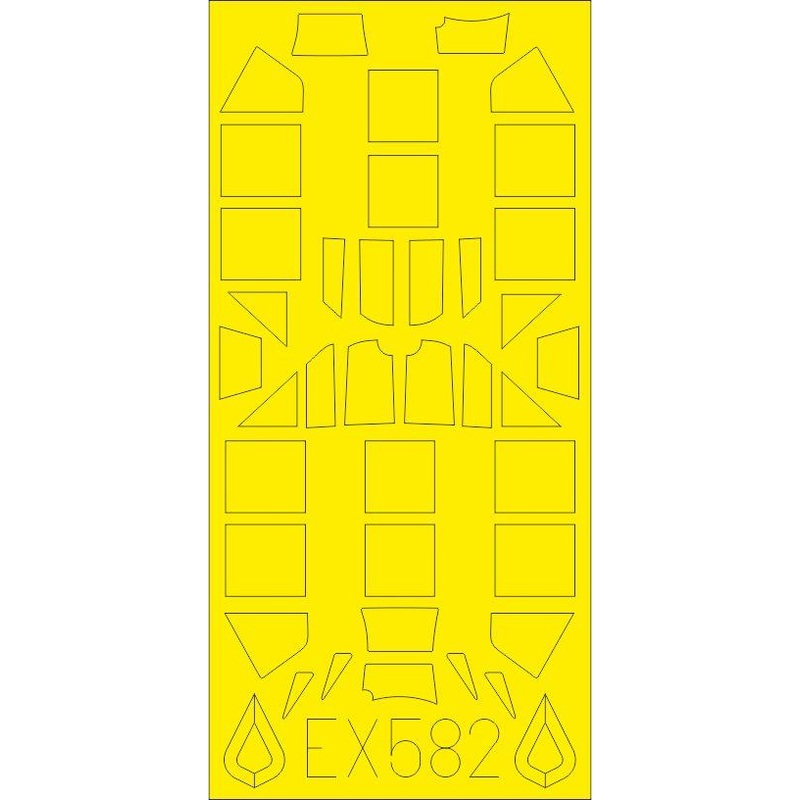 1/48 Bf 109G Classic Canopy TFace Double-sided Masking Sheet (for Eduard)