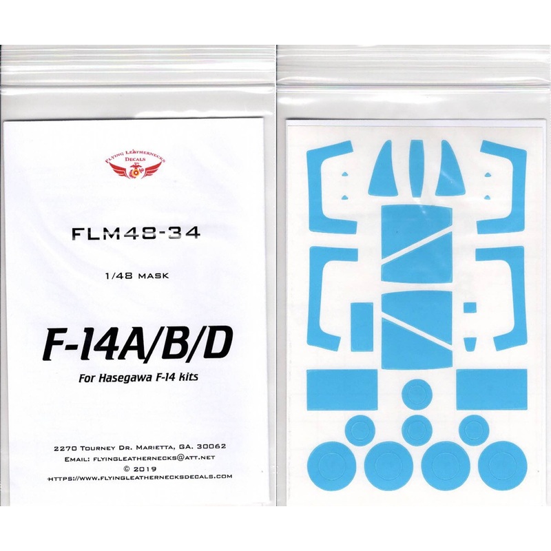 1/48 F-14A / B / D Canopy & Wheel Mask Set for H Company Kit