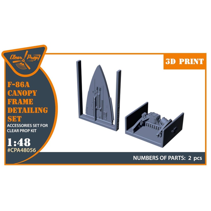 1/48 F-86A Canopy frame detailing set for Clear Prop! kits