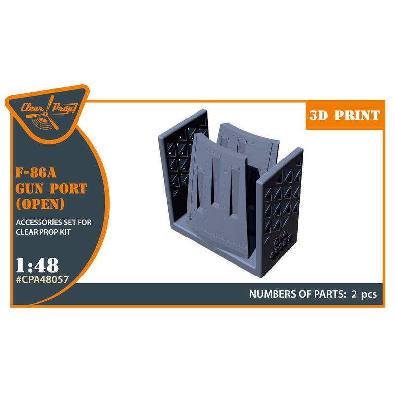 1/48 F-86A gun port (open) for Clear Prop! kits