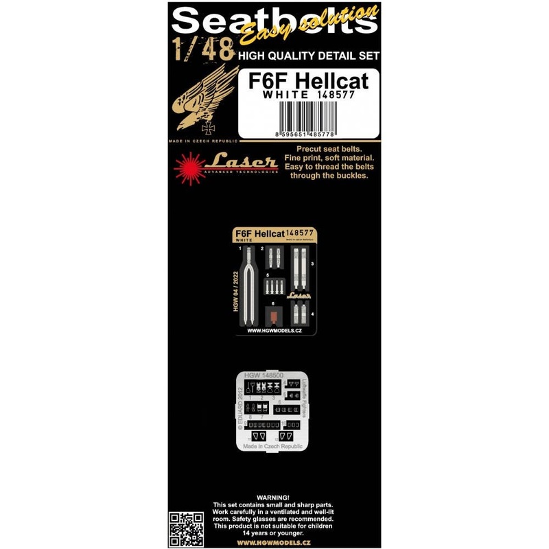 1/48 F6F Hellcat microfiber seat belt (White)