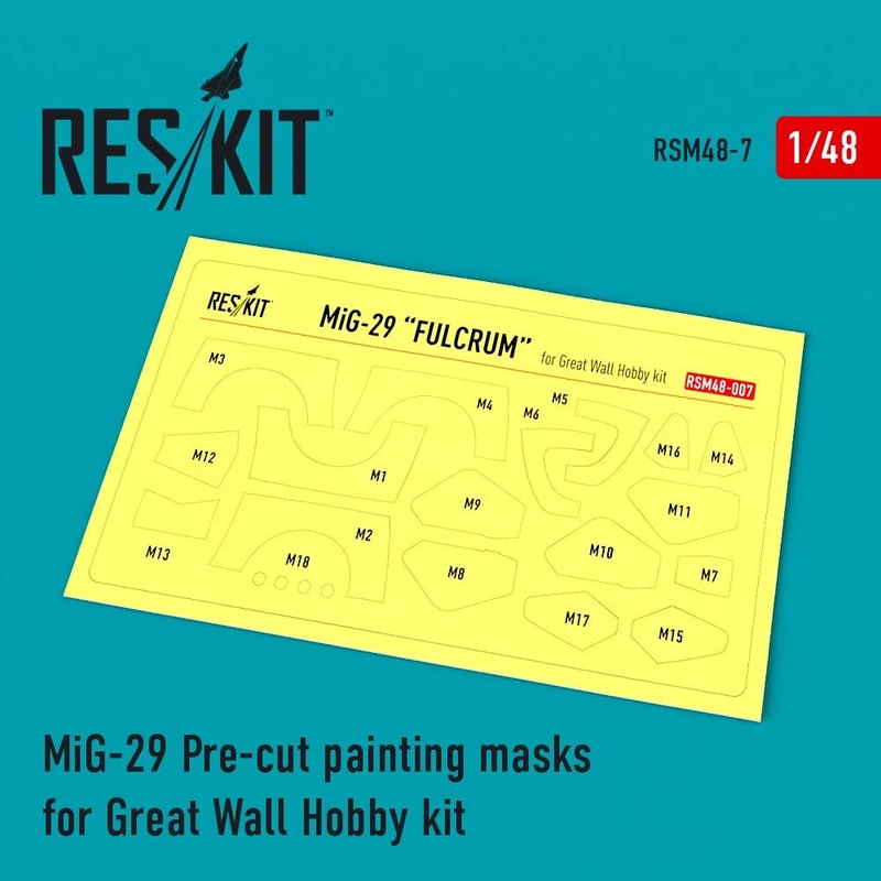 1/48 MiG-29 Pre-cut painting masks for Great Wall Hobby kit