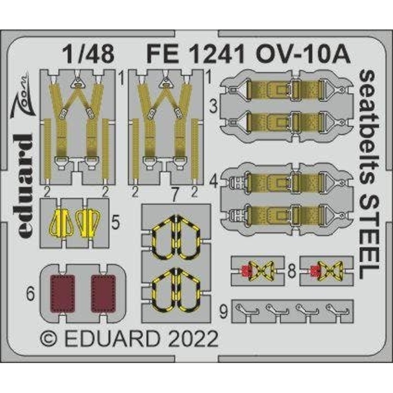 1/48 OV-10A seatbelts STEEL for ICM