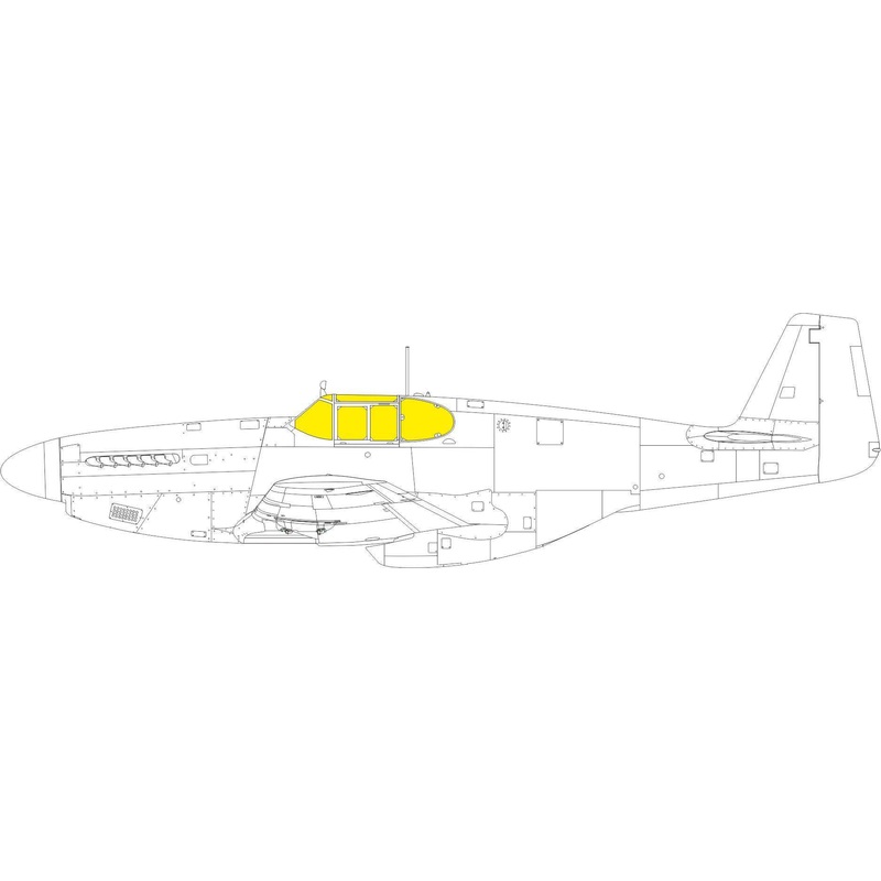 1/48 P-51B/C framed canopy TFace MASK (for EDUARD)