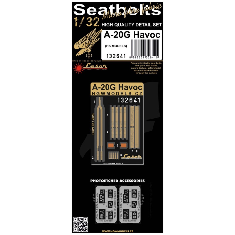 1/32 A-20G HAVOC Seatbelts