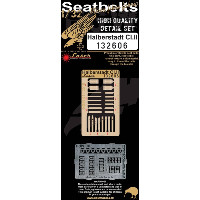 1/32 Halberstadt CI.II Fabric Seatbelt (for Wingnut Wings)