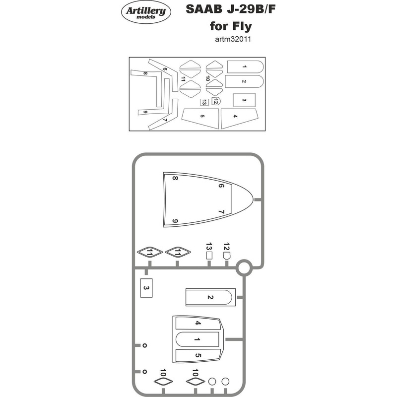 1/32 Saab J-29B/F MASK, for Fly