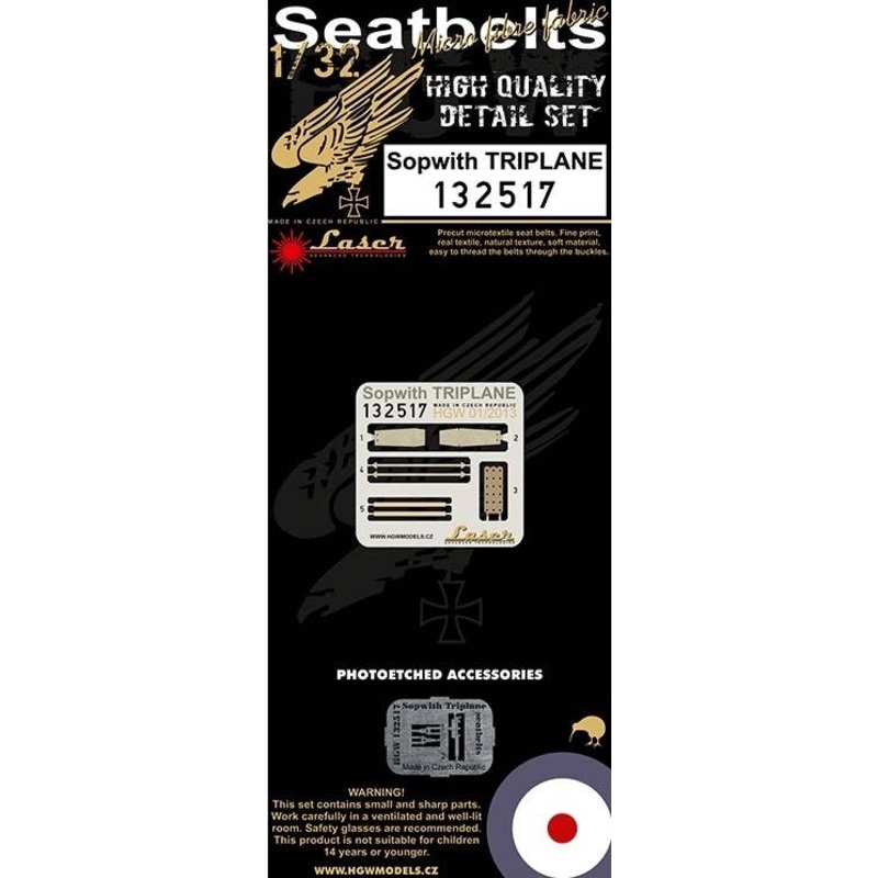 1/32 Sopwith Triplane Fabric Seatbelt (for Wingnut Wings)